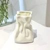 Creative Pleated Ceramic Vase Dried Flower Flower Arrangement Home Bathroom Decoration Ceramic Flower Arrangement Accessories 4