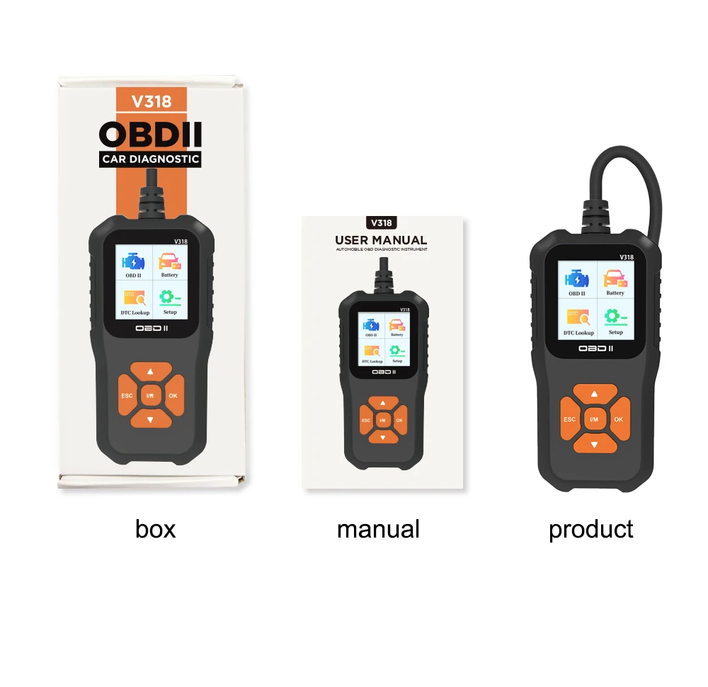 V318 OBD2 Scanner Car Fault Diagnostic Instrument Engine Reading Clear The Engine Malfunction Light Mechanic Tools 10 Languages 6