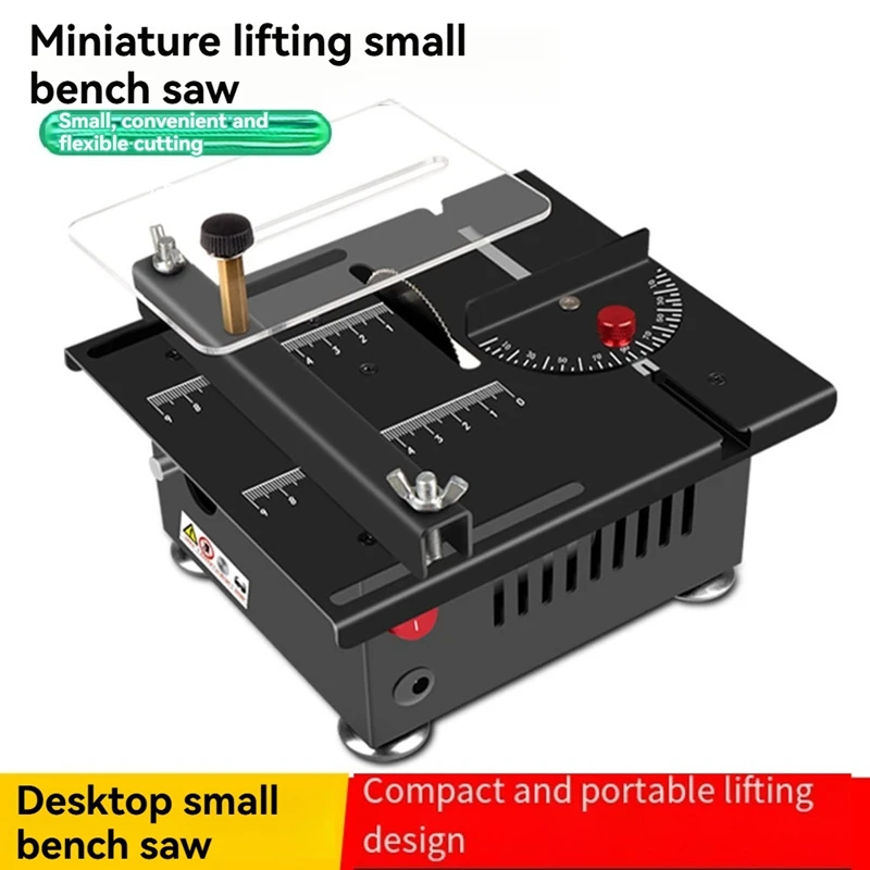 Mini Table Saw, Mini Table Saw For Wood Cutting Crafts ,Mini Multi-Functional Saw,US Plug