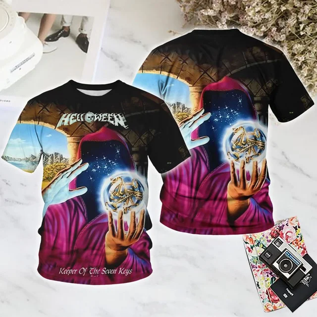 Hip-Hop Rock Halloween Band 3D-Druck Sport Schnelltrocknend Atmungsaktiv Herren T-Shirt Outdoor Street Y2K Fashion Party Kurzarm Sommer