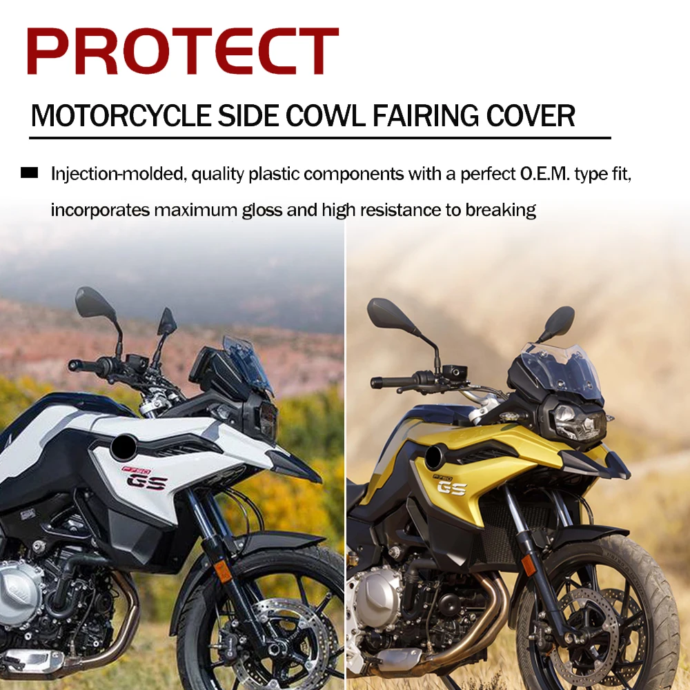 Motorcycle Fuel Tank Guard Plate Right Left Side Spoiler Shroud Plastic Cover For BMW F750GS F 750GS F750 GS