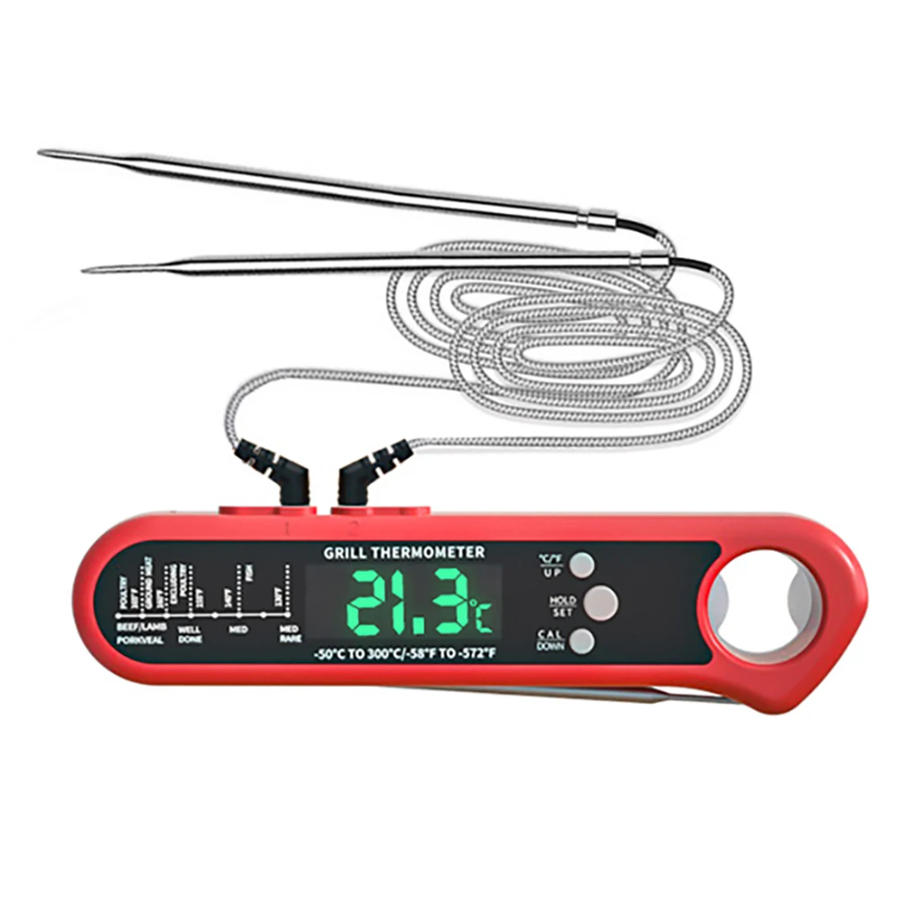 

High Quality Foldable Food Thermometer Probe Digital BBQ Kitchen Meat Kitchen Thermometer Liquid Water Oil Temperature Gauge