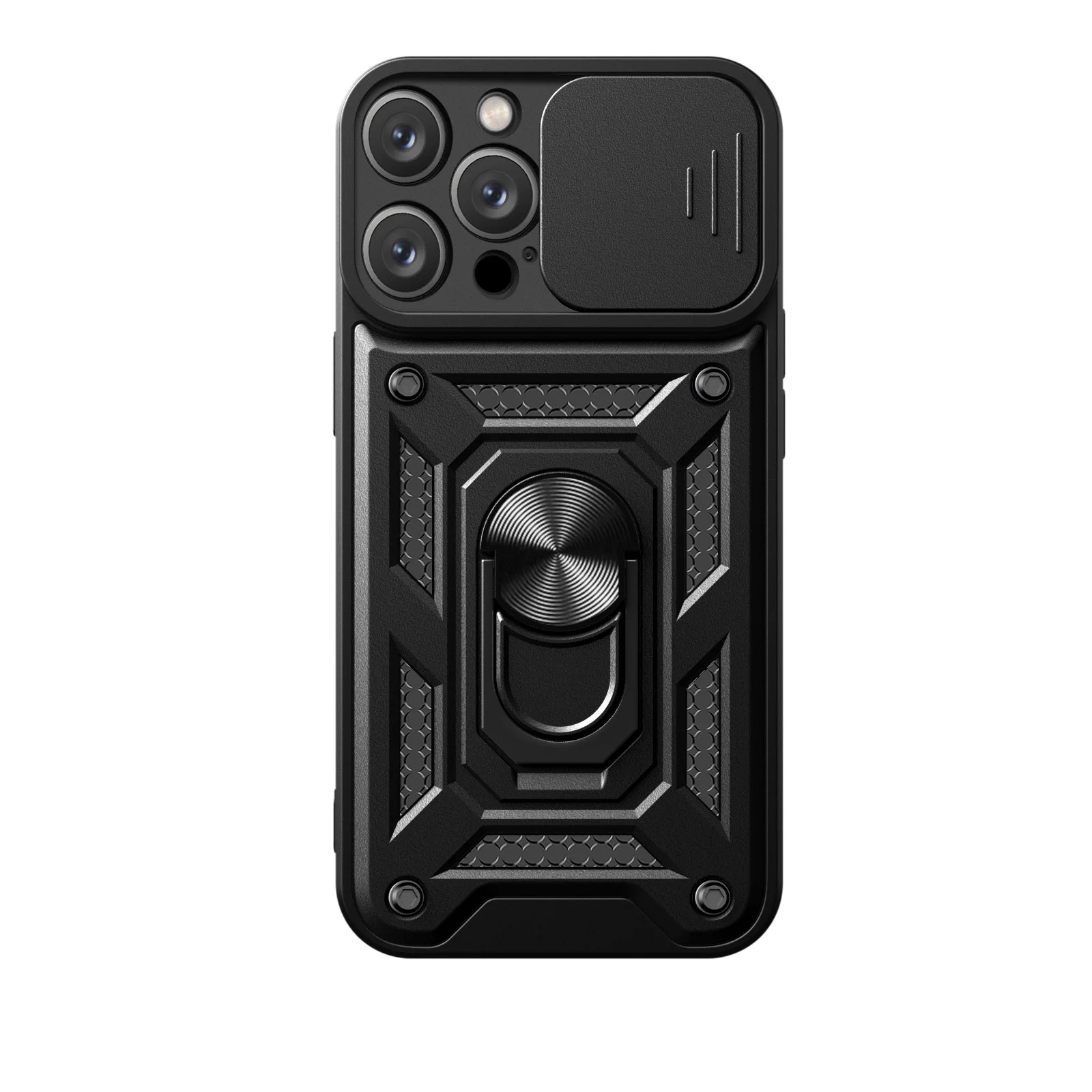 

For Apple Iphone15 Promax Mobile Phone Case Push Window Mirror Iphone14 13 Car Ring Bracket Protective Case