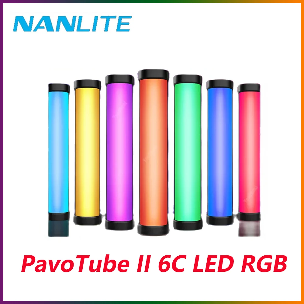

Фотолампа Nanlite PavoTube II, 6C, светодиодный RGB, ручной светильник для фотосъемки, режим CCT, фото, видео, мягкая фотолампа