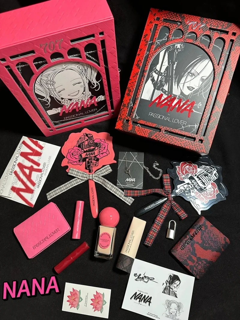 

New Anime Nana Joint Name Makeup Gift Box Hot Girl Lipstick Foundation Eyeshadow Palette Set Sexy Long Lasting Cosmetic Girls