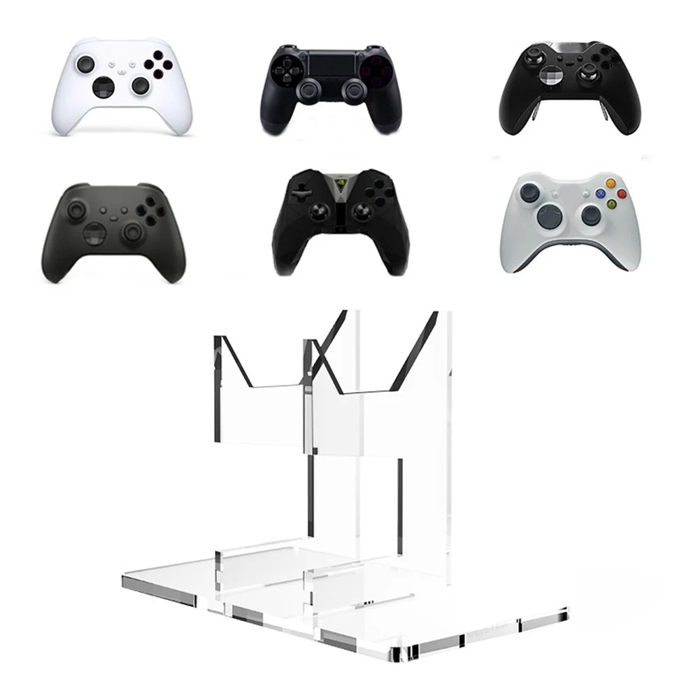 아크릴 게임 컨트롤러 거치대 공간 절약형 싱글 레이어 게임패드 헤드셋 스탠드, PS4, PS3, Xbox용 스토리지 랙 액세서리