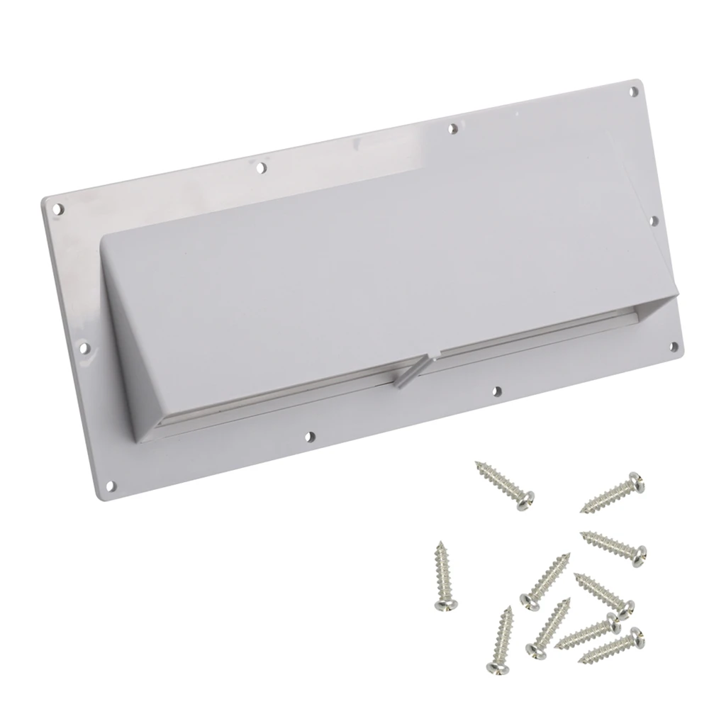 ​RV Exhaust Vent Cover - RV Range Hood Vent/RV Range Hood Cover/Sidewall Vent w/Locking Flap (White)