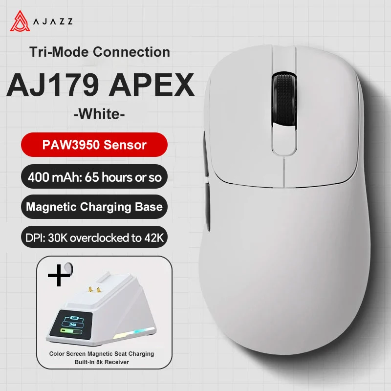 AJAZZ AJ179 Apex Gaming Wireless Mouse PAW3395 with RGB Charging