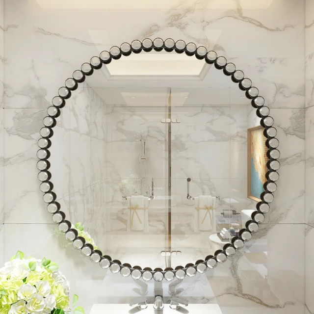 Shower Vintage Decorative Mirror Wall Makeup Bedroom Decorative Mirror  Aesthetic Spiegel Wand Decoration Living Room YY50DM