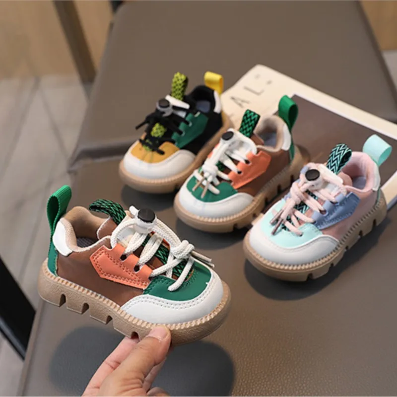 

Детские спортивные туфли CUZULLAA для мальчиков, кроссовки на шнуровке на плоской подошве, Повседневная Уличная обувь для девочек, детские кроссовки, беговые кроссовки