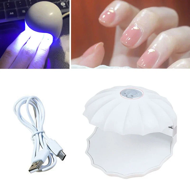 미니 네일 드라이어 UV LED 램프, 매니큐어 소형 휴대용 네일 건조 램프, USB 케이블 포함, 모든 젤 경화용 단일 손가락 디자인, 18W