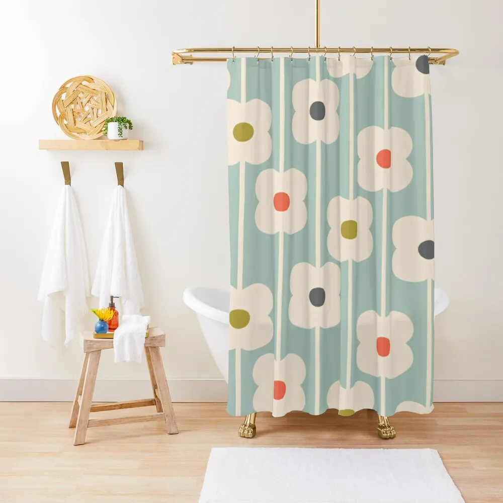 

orla kiely Abacus flowers ,blue ,kiely pattern, orla kiely designShower Curtain Curtains For Bathroom Shower