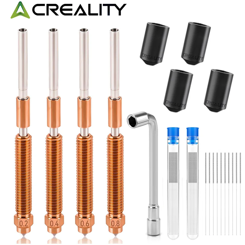 Creality "Unicorn" K2 Plus/K2/Hi Combo Schnellwechsel-Düsen-Set 0,2/0,4/0,6/0,8 mm mit Werkzeug, integrierte Vollmetalldüse für K2 – Detail 1