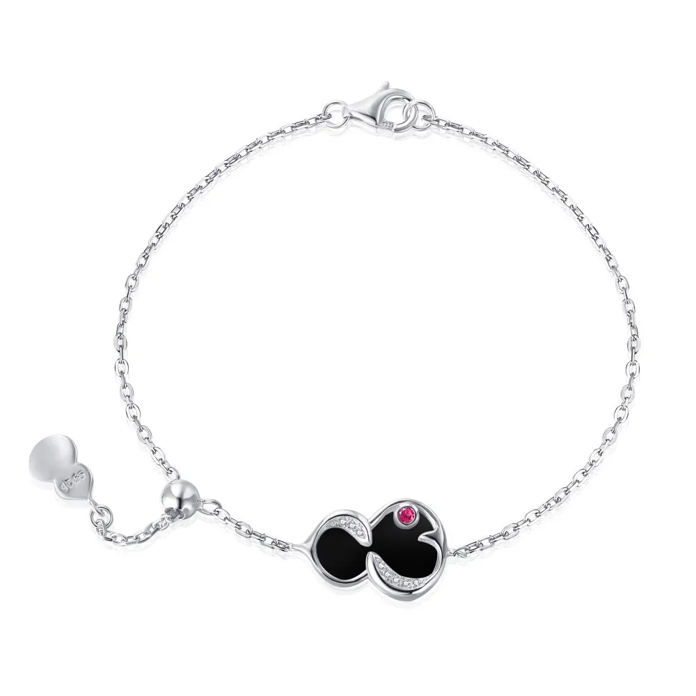 

Модный женский универсальный браслет из стерлингового серебра S925 пробы с рыбами, играющими в бусины и тыкву, притягивающий богатство