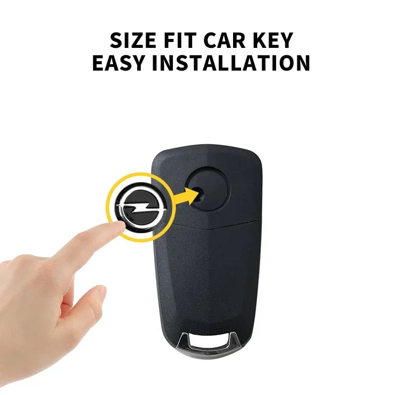 Opel Car Remote Key Fob Emblem Badge Radio button Sticker Replacement 14mm for Astra Mokka Insignia Zafira Corsa Tigra