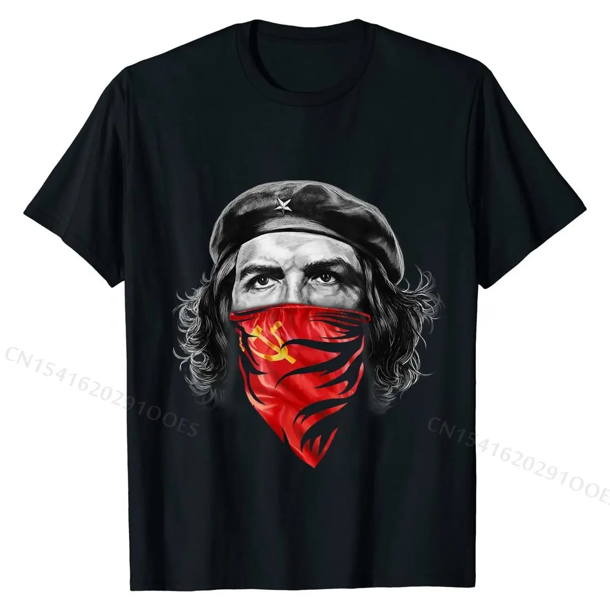 

Футболка Che Guevara w, советский молот и серп, красная бандана, хлопковая футболка для мужчин, сумасшедшие топы, футболки, распродажа, забавная