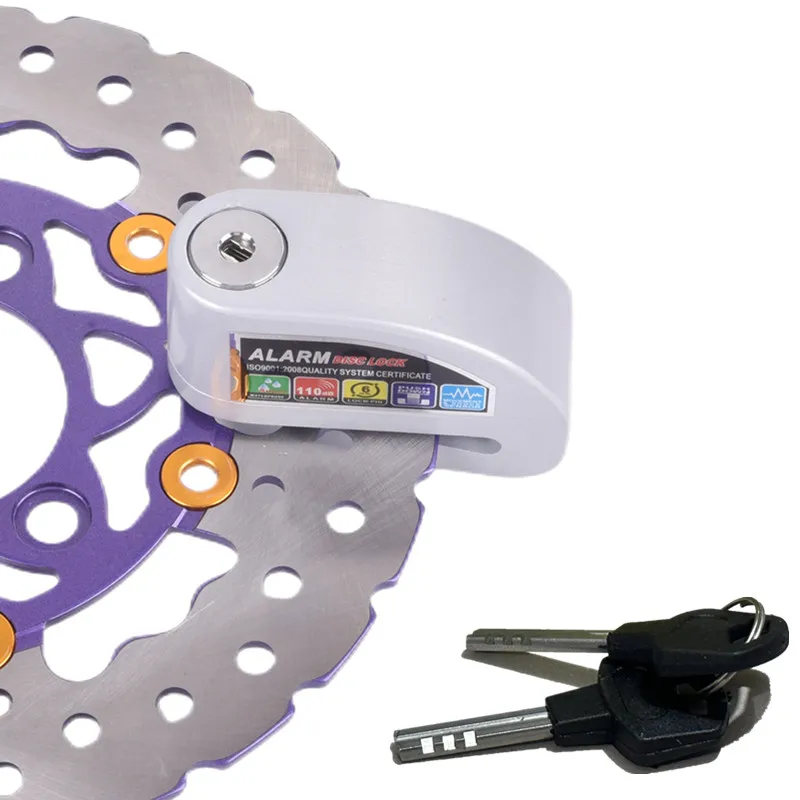 Motorcycle Scooter Disc Brake Lock Motor Bicycle Anti-theft Wheel Disc Brake Lock waterproof Security Alarm Protection 6 Colors