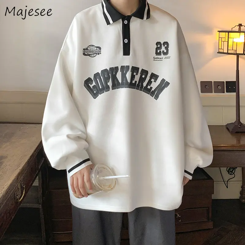 

Sweatshirts Men Teens Preppy Stylish College Vitality Handsome Casual Streetwear Baggy All-match Korean American Harajuku Unisex