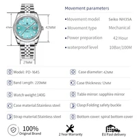 2024 New PAGANI DESIGN 42MM Men Mechanical Watches Commercial NH35 Automatic Watch 100M Waterproof Stainless Steel Watch for Men 2