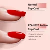 FZANEST Rubber Top Coat Thick No Wipe 2 in 1 Strengthener Gel High Shine Gel Nail Base Coat and Top Coat Nails 4