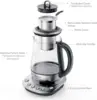 K2423 Tea Maker, Durable 316 Stainless Steel & German Schott Glass Electric Kettle, Removable Infuser, Auto Keep Warm, BPA Free, 2