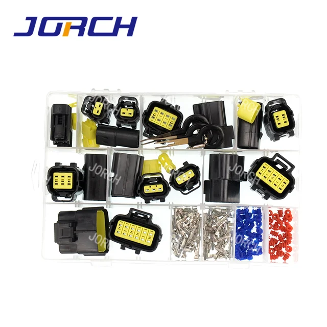 226 Pcs 1.8mm AMP Tyco กันน้ำปลั๊กไฟฟ้าชุด Crimp Terminal และซีลยาง 1