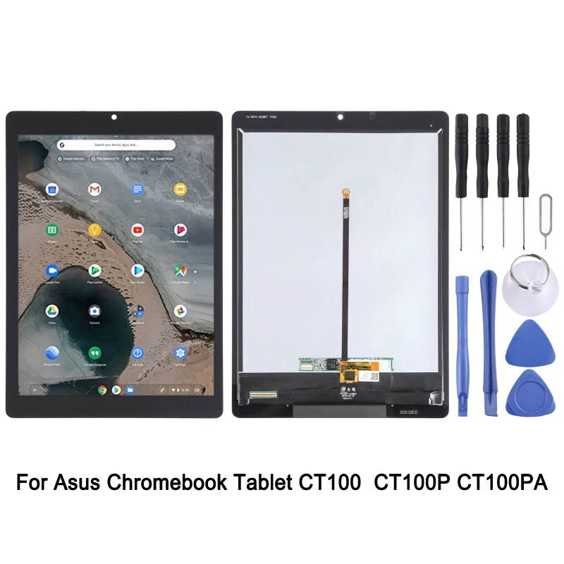 Tela Lcd para Tablet Asus Chromebook Display com Digitador Peça de Substituição Completa Ct100 Ct100p Ct100pa 97
