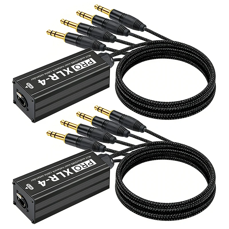 0.7M PRO XLR-4 4채널 XLR 암 RJ45 숏 연장 케이블 오디오 DMX 코드 (실내 무대 음향 조명 연결용)