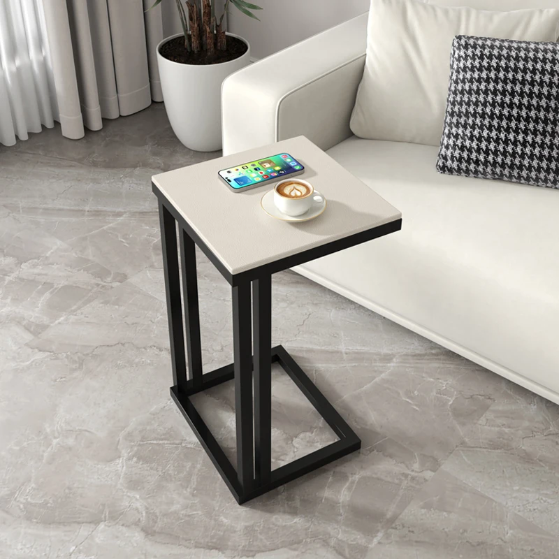 Simple Lounge Bedside Table Living Room Small Coffee Sofa Side Light Luxury Iron Balcony Cabinet Mesas Terraza Bedroom Furniture