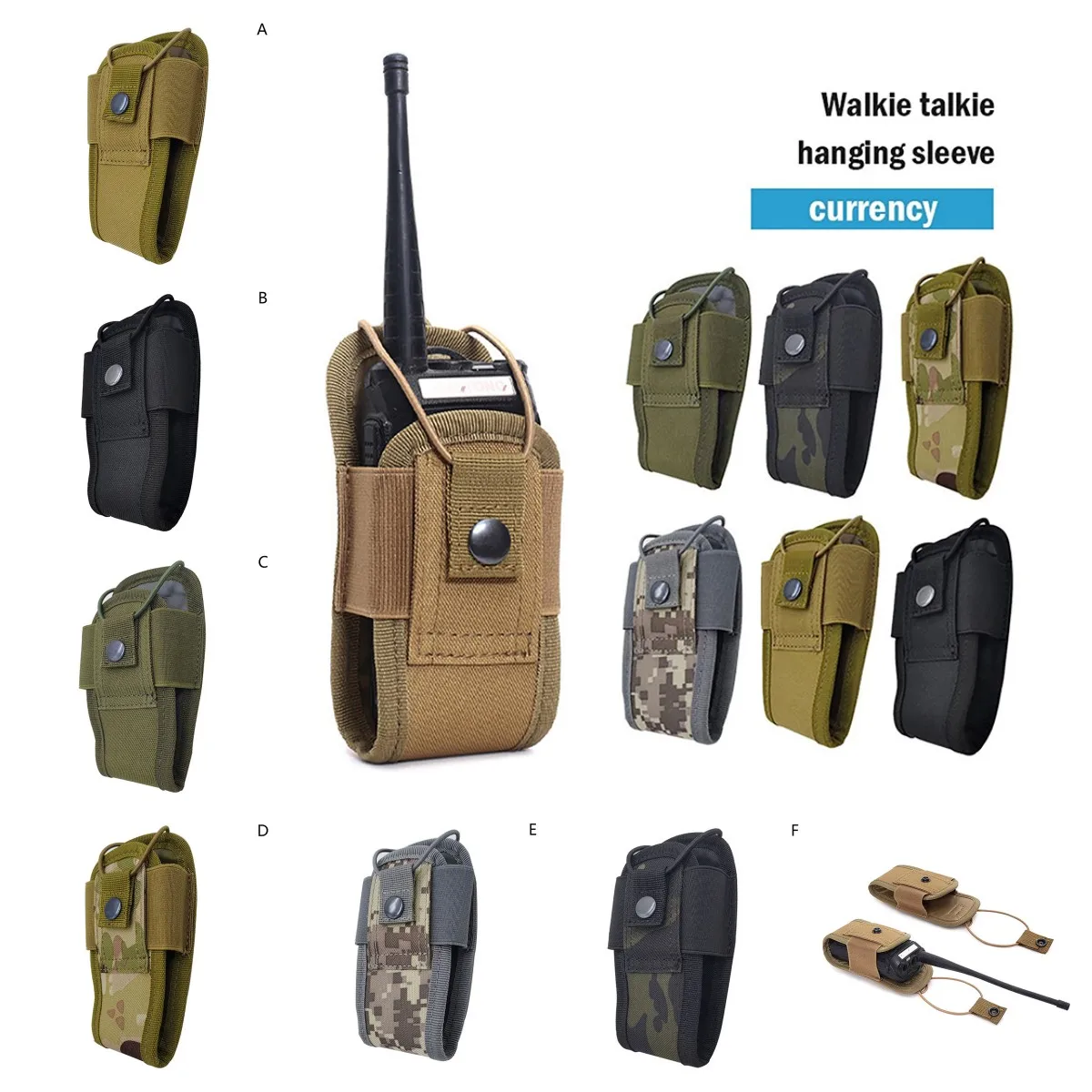 

1X Outdoor Tactical Walkie Talkie Molle Bag Camping Tactics Package Pouch Magazine Pouches Pocket Hunting Bag Military Accessary