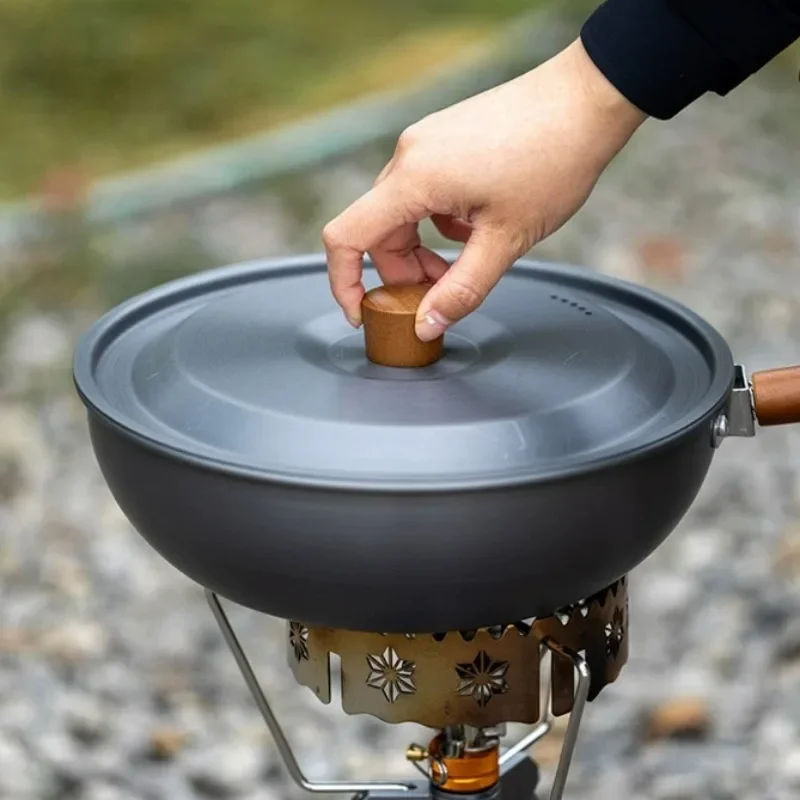 Portable Pan Plug In Portable Outdoor Frying Pan Aluminum Alloy Non-Stick Pan with Folding ...