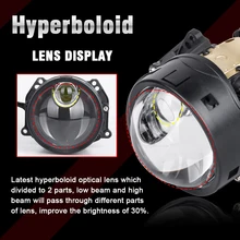 60000LM Bi LED Projector Lenses 200W H4 H7 9005 9006 High Beam Laser Hyperboloid LED Chips 500M Lighting Distance Car Headlights 