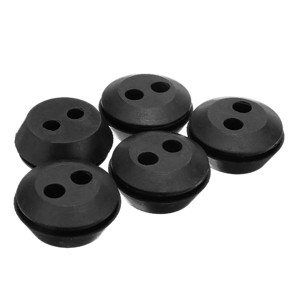 6pcs Rubber Grommet Lawn Mowers Fuel Pipe Hose Gasket Grommet 2hole