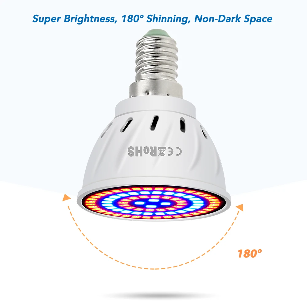 220V E27 LED rostlina dělat se lehký žárovky plný spektrum fytolampa pro rostlin semen květin UV lampa halové growbox E14 LED fyto lampa