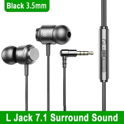 Premium Wired 9D HIFI Audio In - Ear Gaming Headset with Dual Connectivity Options (Black 3.5mm)
