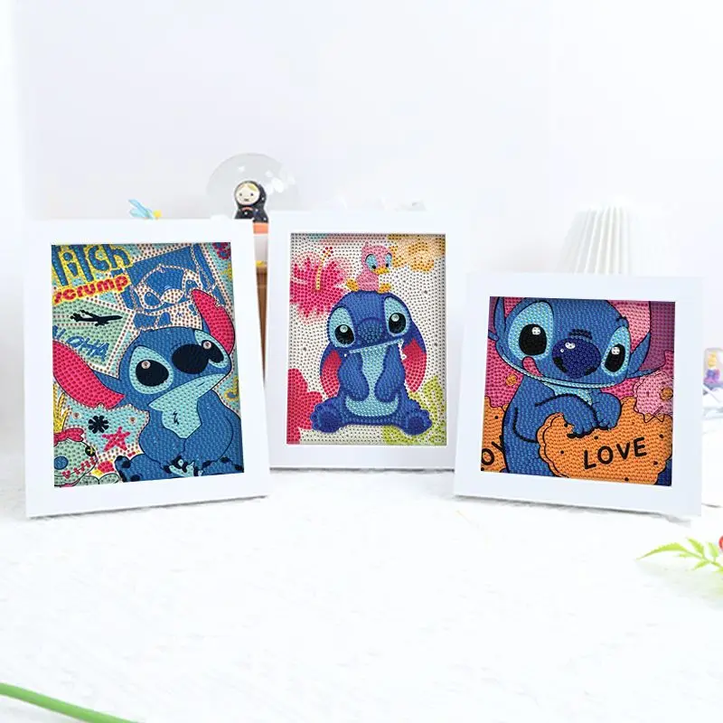 

Disney Diamond Drawing Cartoon Anime Stitch Children's Handmade DIY Round Stick Diamond Embroidery Art Home Decoration Gift