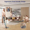 35,000pa Cordless Vacuum Cleaner, Max 50 Minutes, Lightweight Cordless Cleaners for Home, Stick and Handheld Vacuum for Carpets, 4