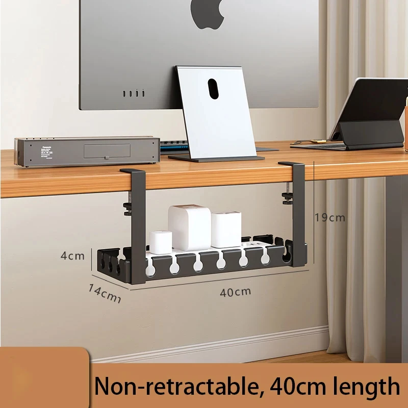 Cable Management Tray with Clamp for Office and Home Organizers