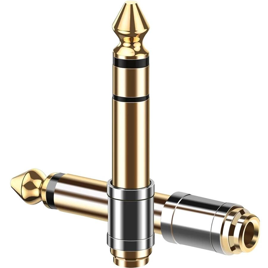 Premium Audio Jack Adapter - 6.35mm to 3.5mm Converter for Headphones and Speakers