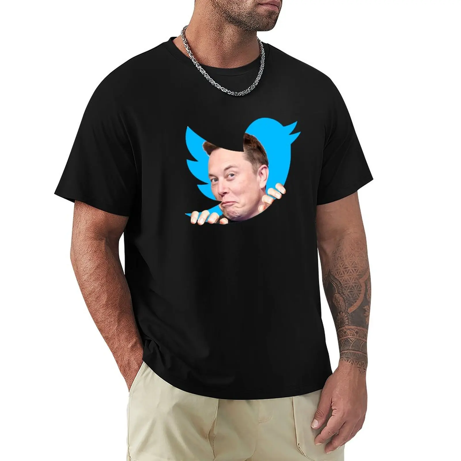 

Elon Musk Twitter Sticker & t-shirt T-Shirt aesthetic clothes heavyweight t shirts for men