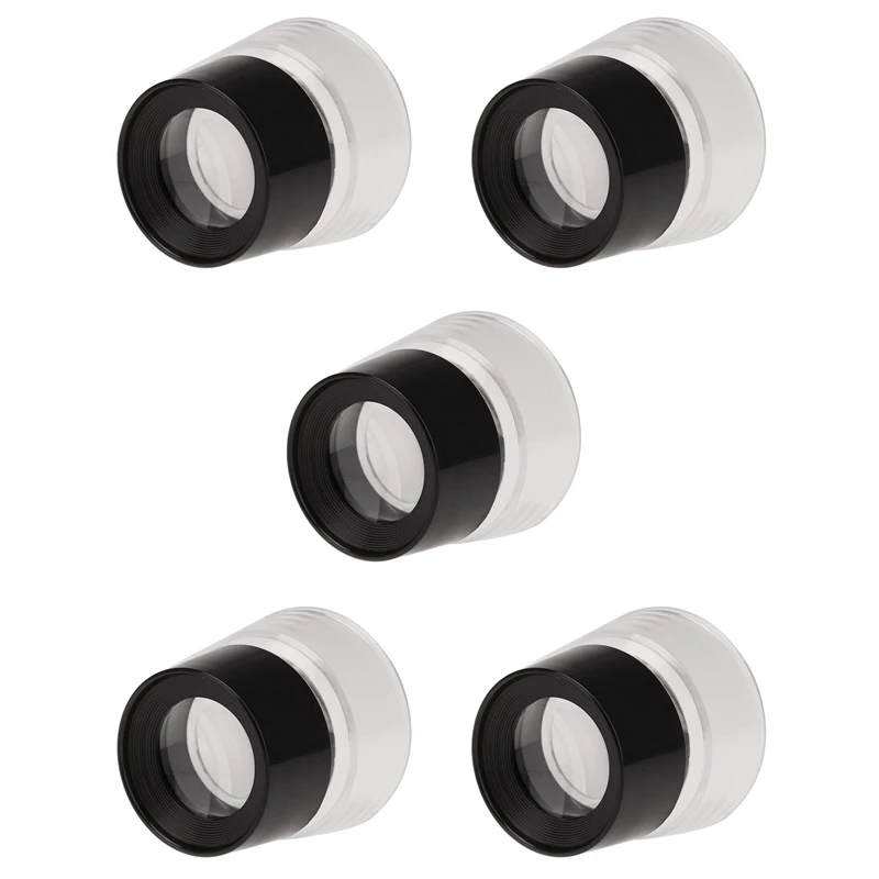 

5 шт. 10X многофункциональная цилиндрическая увеличительная линза, увеличительная линза, черная + прозрачная