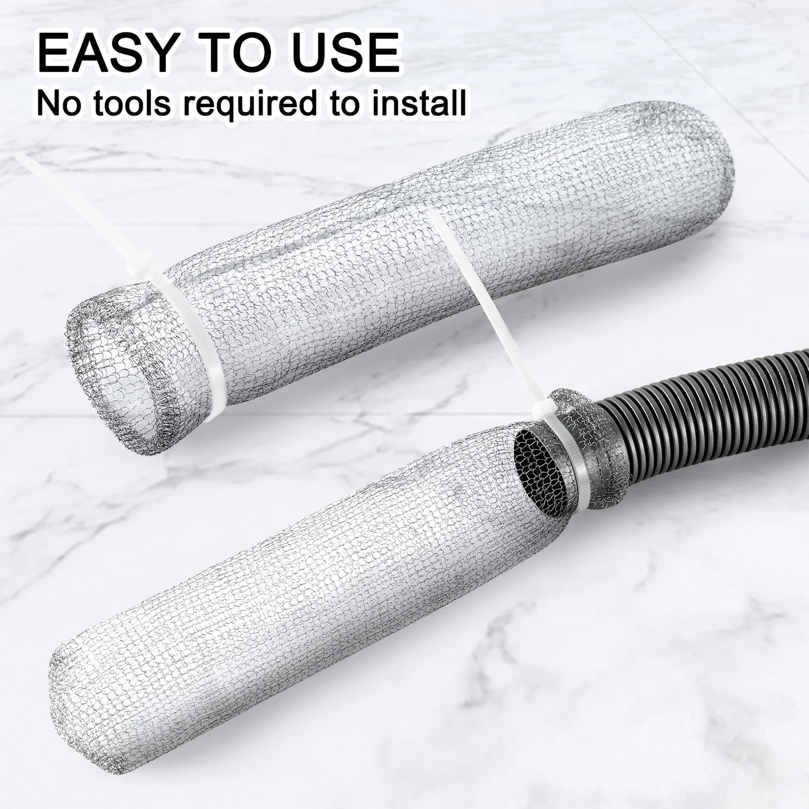 Lint Traps for washing machine drain hose, Stainless Steel Filter Screen, Lint Catcher, Washer Hose Trap With Cable Ties