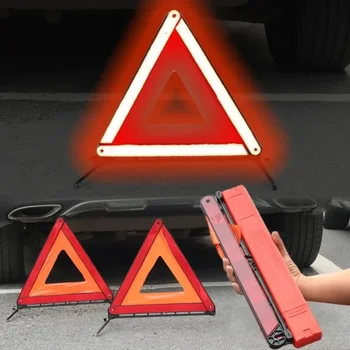 Triangolo per auto Treppiede riflettente rosso Telaio pieghevole Segnale di stop per pericolo di sicurezza stradale Accessori per auto per guasto di emergenza automatico