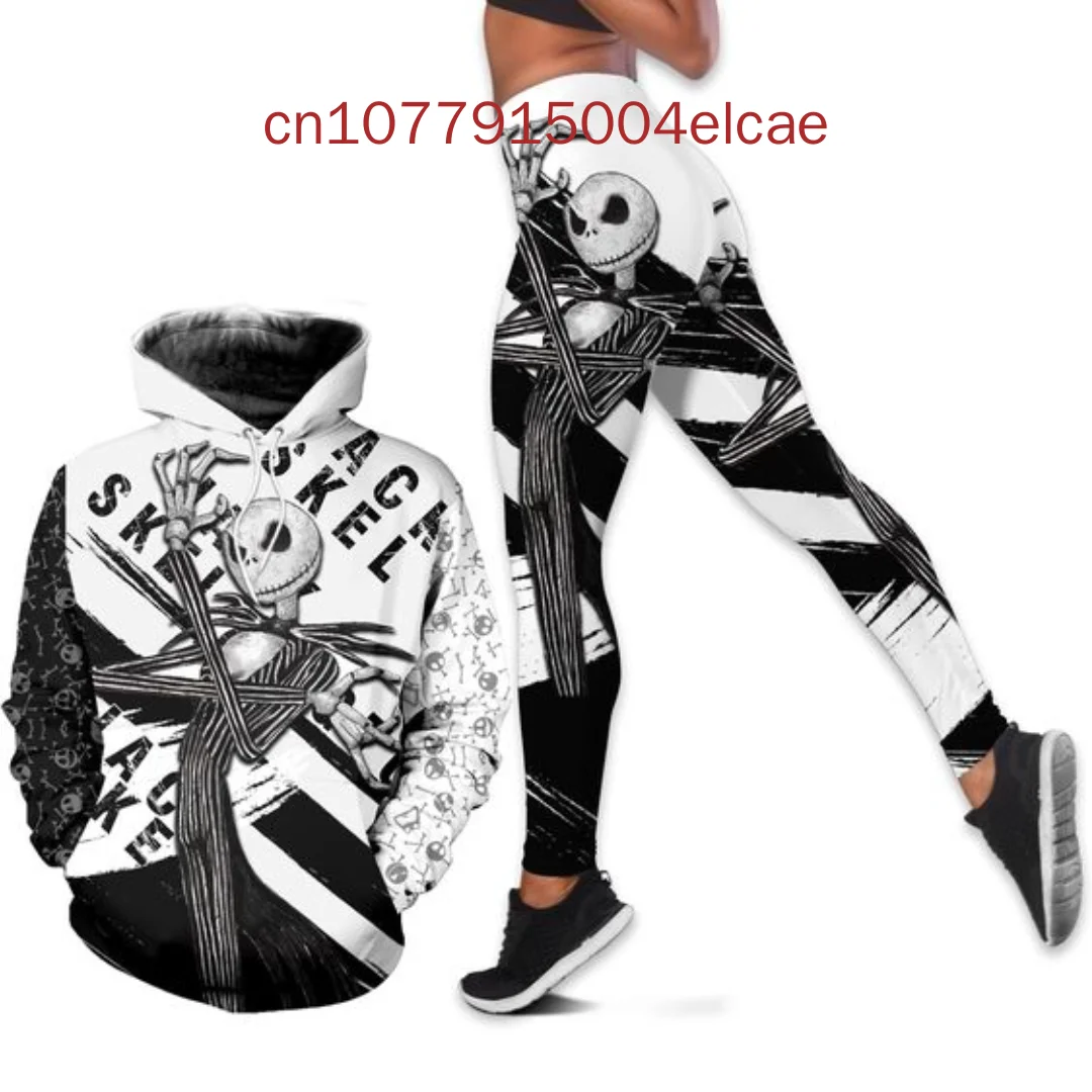 Disney Villains Women's Hoodie and Leggings Set Disney Ursula Yoga Hoodie Leggings Fashion Tracksuit 3