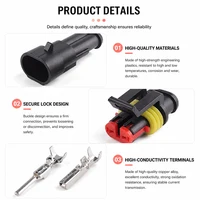5Pin Waterproof AMP Auto Connector 18AWG M/F 1.5mm Term Quick Disconnect for Car Truck VehicleDJ7051-1.5-11/21 282089-1/282107-1 2