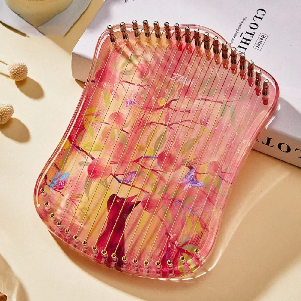 ZANI 17/21/31 Strings Lyre Harp Portable Acrylic Lyre Harp for Children Beginners Accessory Professional Musical Instrument Gift