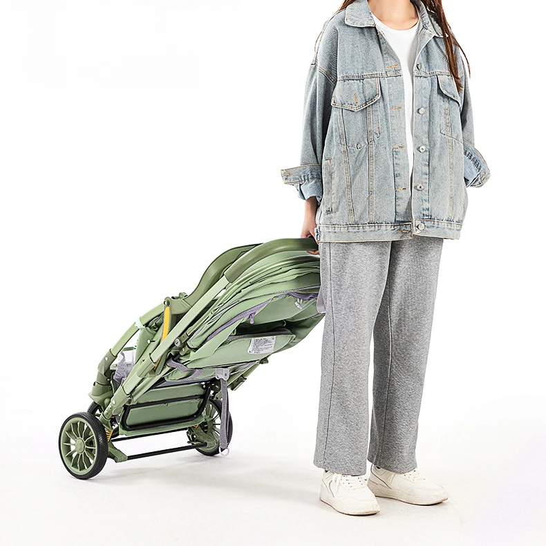 Bi-directional High Landscape Baby Stroller Can Sit or Lie Down Four Wheel Shock Absorber Lightweight Foldable Handcart baby stroller