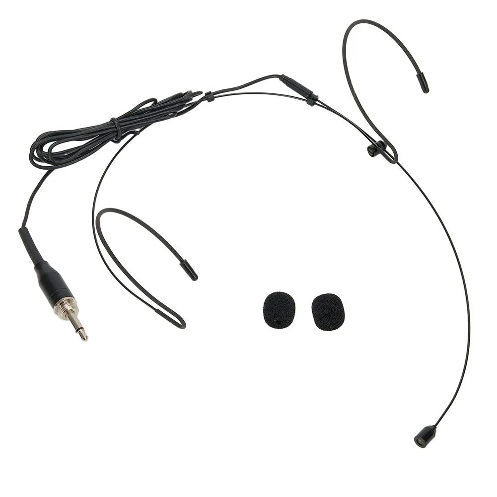 

Гарнитура с двойным ушным крючком, микрофон для наушников Sennheiser, беспроводное устройство, черный всенаправленный микрофон