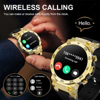 2025 LED Bluetooth appel montre intelligente hommes Sports de plein air plein écran tactile surveillance de la santé étanche Smartwatch pour IOS Android 5