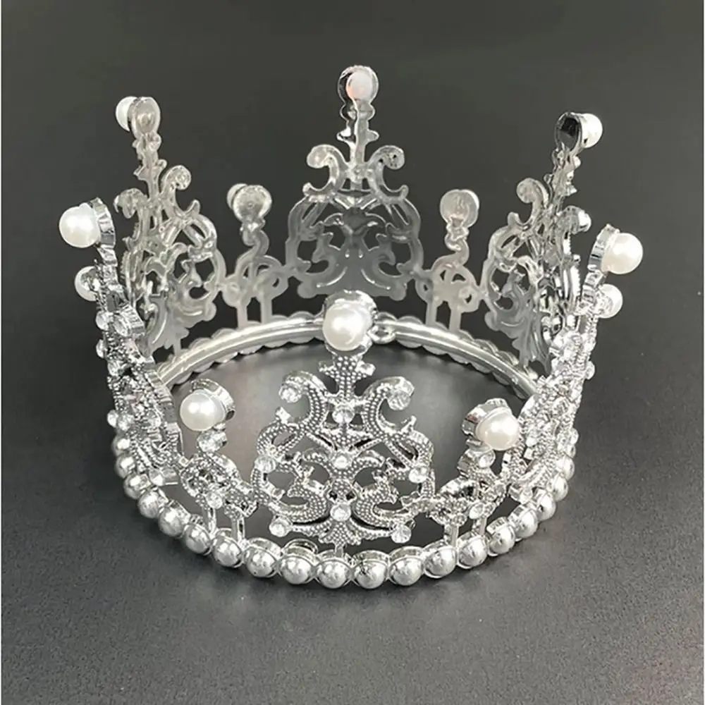 1 Stück Prinzessin Geburtstags feier Kuchen Topper dekorative Kinder Baby Krone Kuchen Dekoration elegante Gold Silber Farbe Kuchen Ornamente – Detail 13